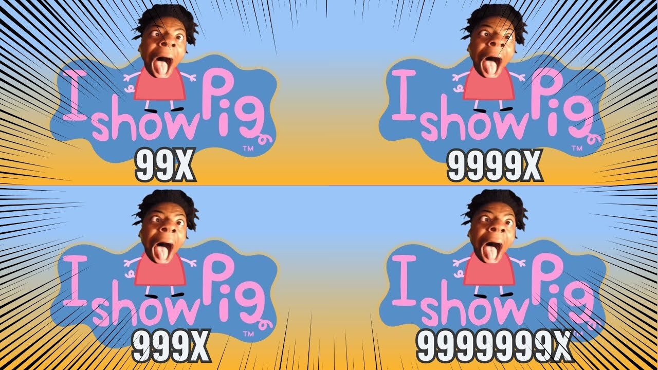 iShowSpeed in Peppa Pig Intro Getting 999999X Speed