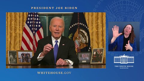 President Biden Delivers a Farewell Address to the Nation - Love the lady's reaction