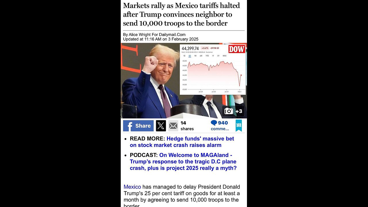 Präsident Trump zum Wunsch, dass Kanada der 51. Staat wird: