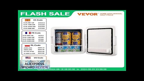 VEVOR 10L Car Refrigerator Mini Portable Skincare Fridge Cooling Freezer Food Drink Review