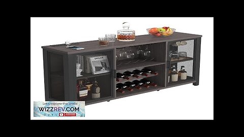 VEVOR 47 Inch Industrial Bar Cabinet Wine Table for Liquor & Glasses Review