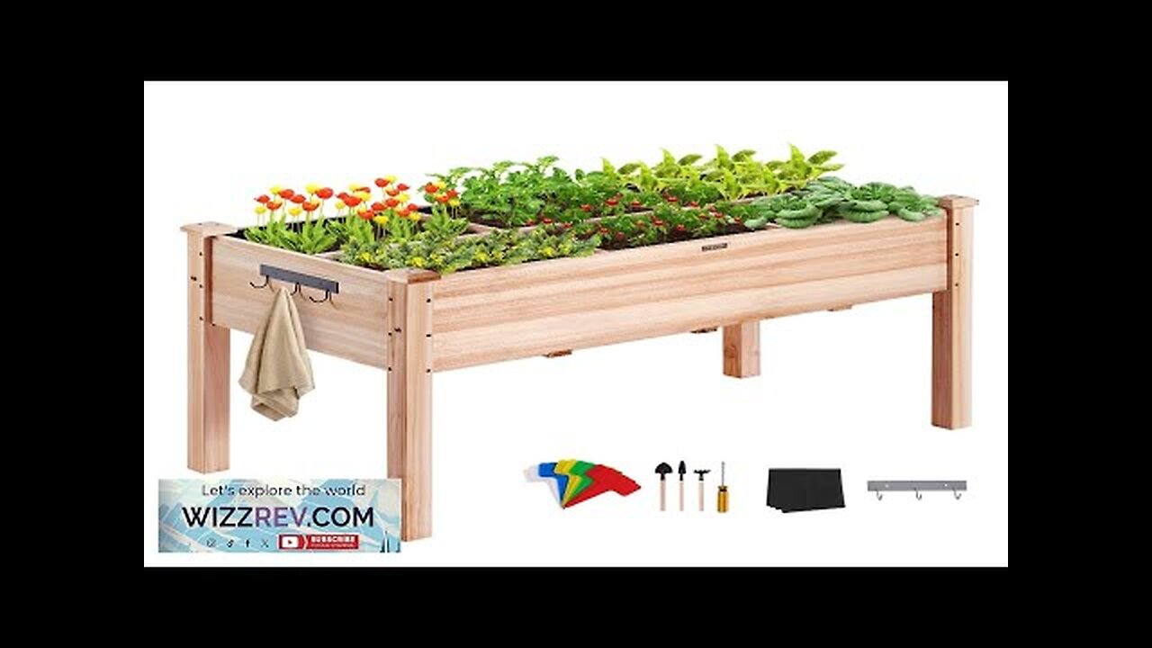 VEVOR Wooden Raised Garden Bed Planter Box 47.2x22.8x30" Flower Vegetable Herb Review