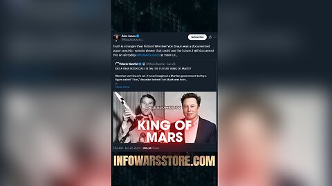 Nazi Scientist Predicted Elon's Mars Colony - Alex Jones on X