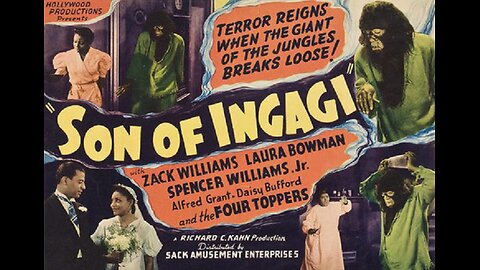 SON OF INGAGI 1940 Monstrous Ape-Man Captured in Africa RARE FULL MOVIE 16mm Copy