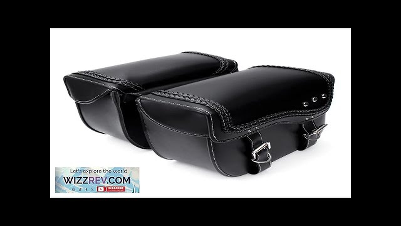 PU Leather Motorcycle Saddlebags Side Luggage Pannier Tool Storage Bag Review