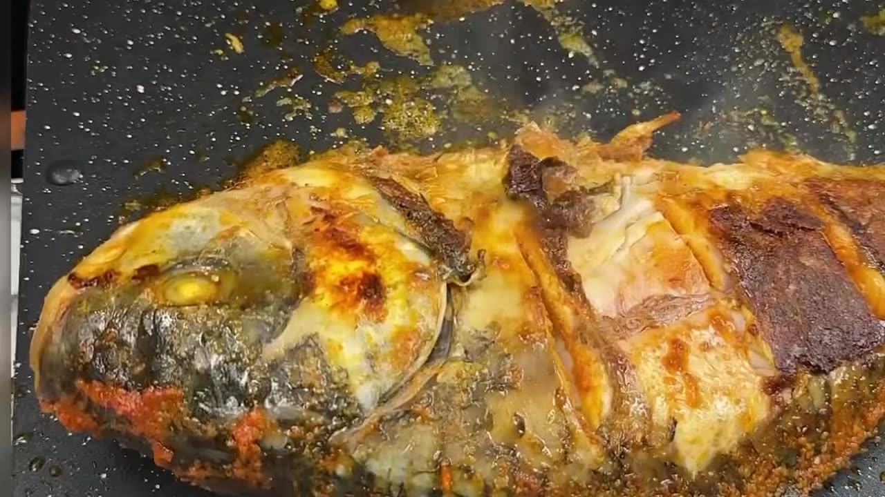 Grilled Fish ASMR Cooking #shorts #cooking #asmr #recipe #crunchytreats #sounds #fish