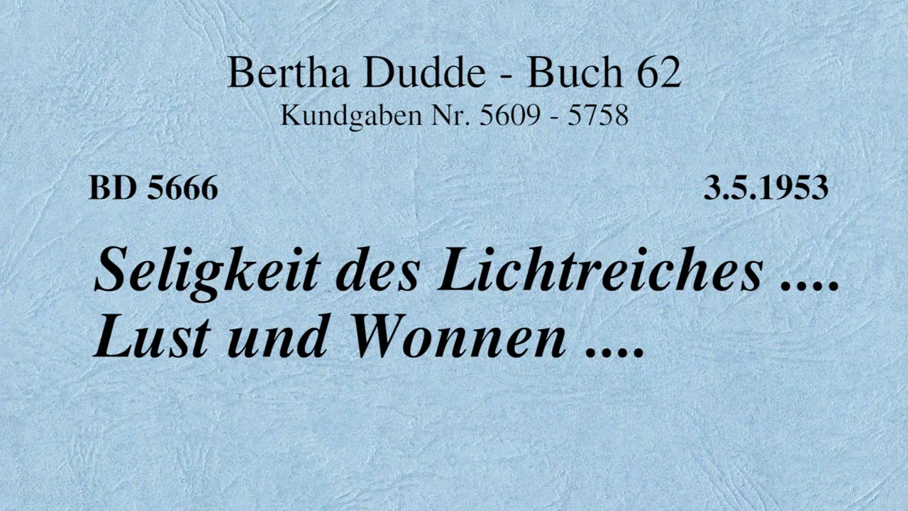 BD 5666 - SELIGKEIT DES LICHTREICHES .... LUST UND WONNEN ....