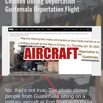 Fact Check: Photo Does NOT Show Indian Nationals Handcuffed And Chained During Deportation