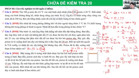 BUỔI 21: CHỮA ĐỀ KIỂM TRA 20