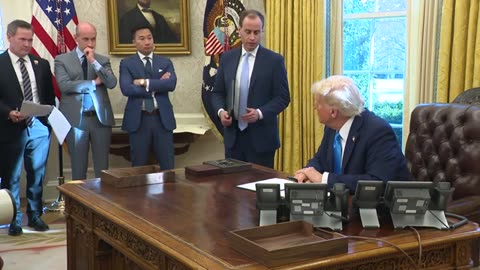 President Trump Signs Executive Orders in the Oval Office, Feb. 4, 2025