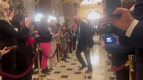 Bernie Sanders after leaving Donald Trump’s speech to Congress early: