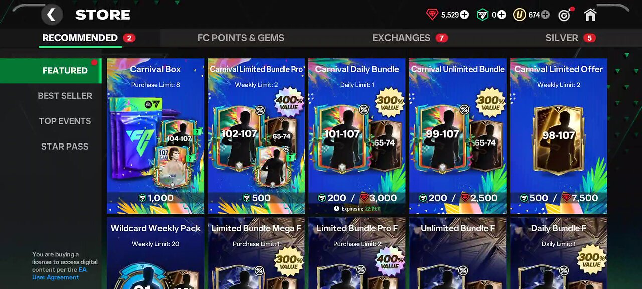 FC Mobile pack opening