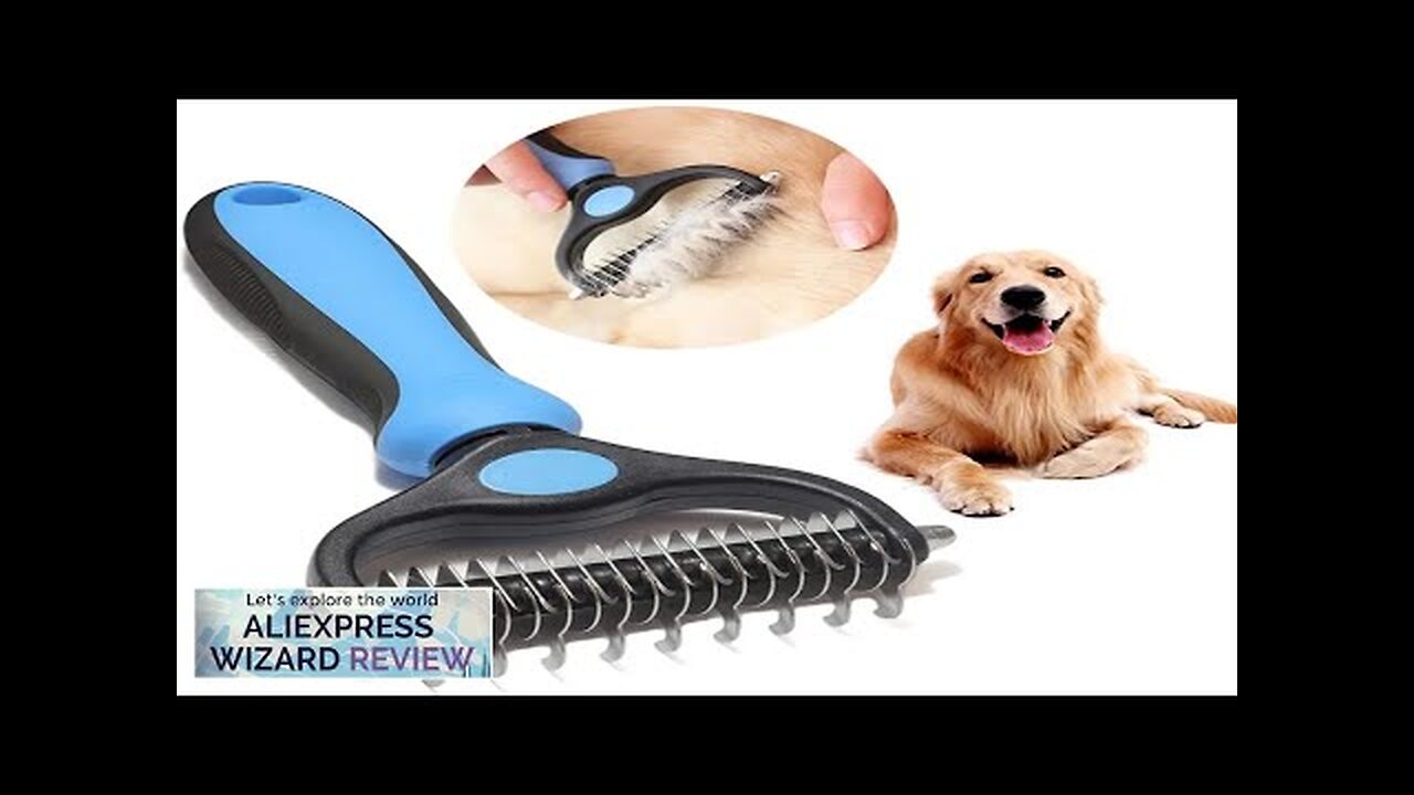 Professional Pet Deshedding Brush Dog Hair Remover Pet Fur Knot Cutter Puppy Review