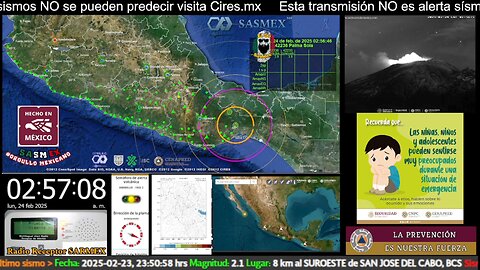 #SISMO Magnitud 4.3 Loc. 31 km al ESTE de MATIAS ROMERO, OAX 24/02/25 02:56:30 #noameritoalerta