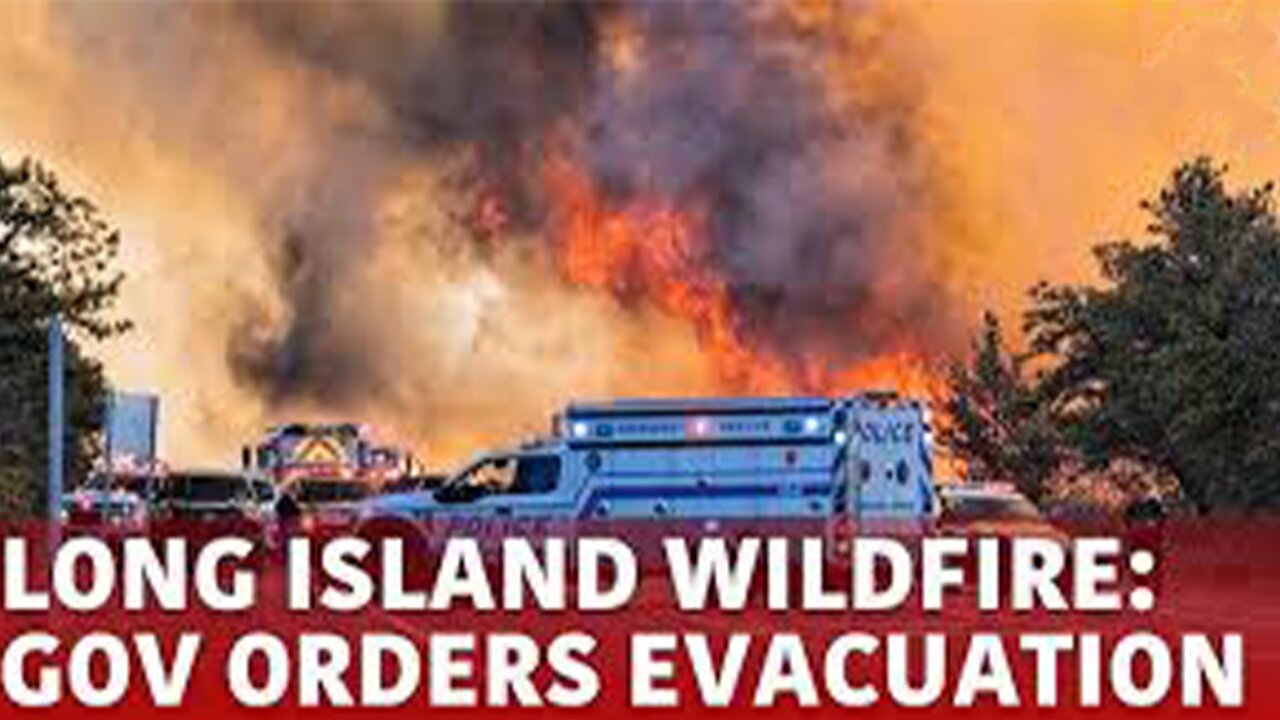 State Of Emergency Declared As Brush Fires Shut Down Roads In Long Island, New York