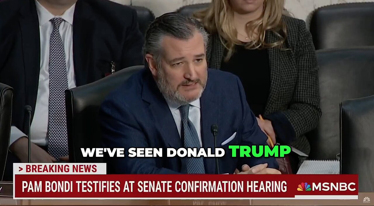 Ted Cruz Blasts the Biden-Harris Admin During Pam Bondi Confirmation Hearing