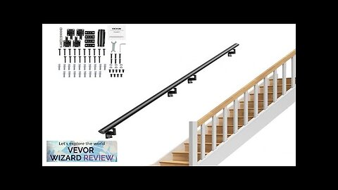 VEVOR Handrail Stair Railing 7 ft Wall Mount Handrails for Indoor Stairs Review