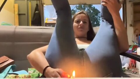 Girl lights fart on fire