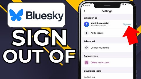 HOW TO SIGN OUT LOG OUT OF BLUESKY SOCIAL ACCOUNT