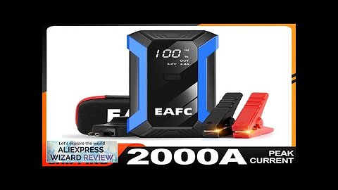 Car Jump Starter Portable Power Bank 2000A/1200A Car Battery Booster 12V Starting Review