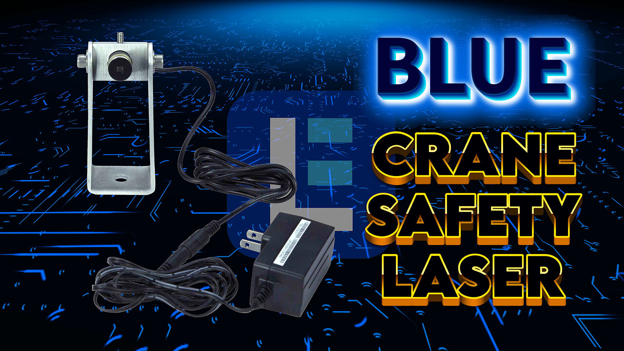 Blue Crane Warning Cross Beam Laser - 120V AC - Projects Blue 'X' on Floor - IP54 Rated