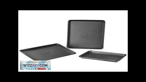 Baking Pan Set 3-Piece Nonstick Carbon Steel Bakeware Set with Silicone Handle Review