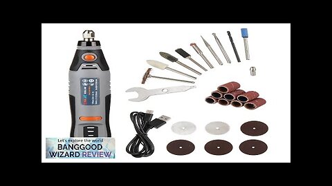 Mini Cordless Rotary Tool 3-Speed Power Rotary Kit LED Light USB Charging Review