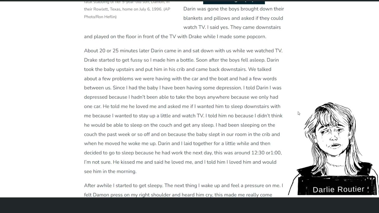 Darlie Routier Fact and Fiction Part 2 Darlie and Darins First statements to Rowlett Police