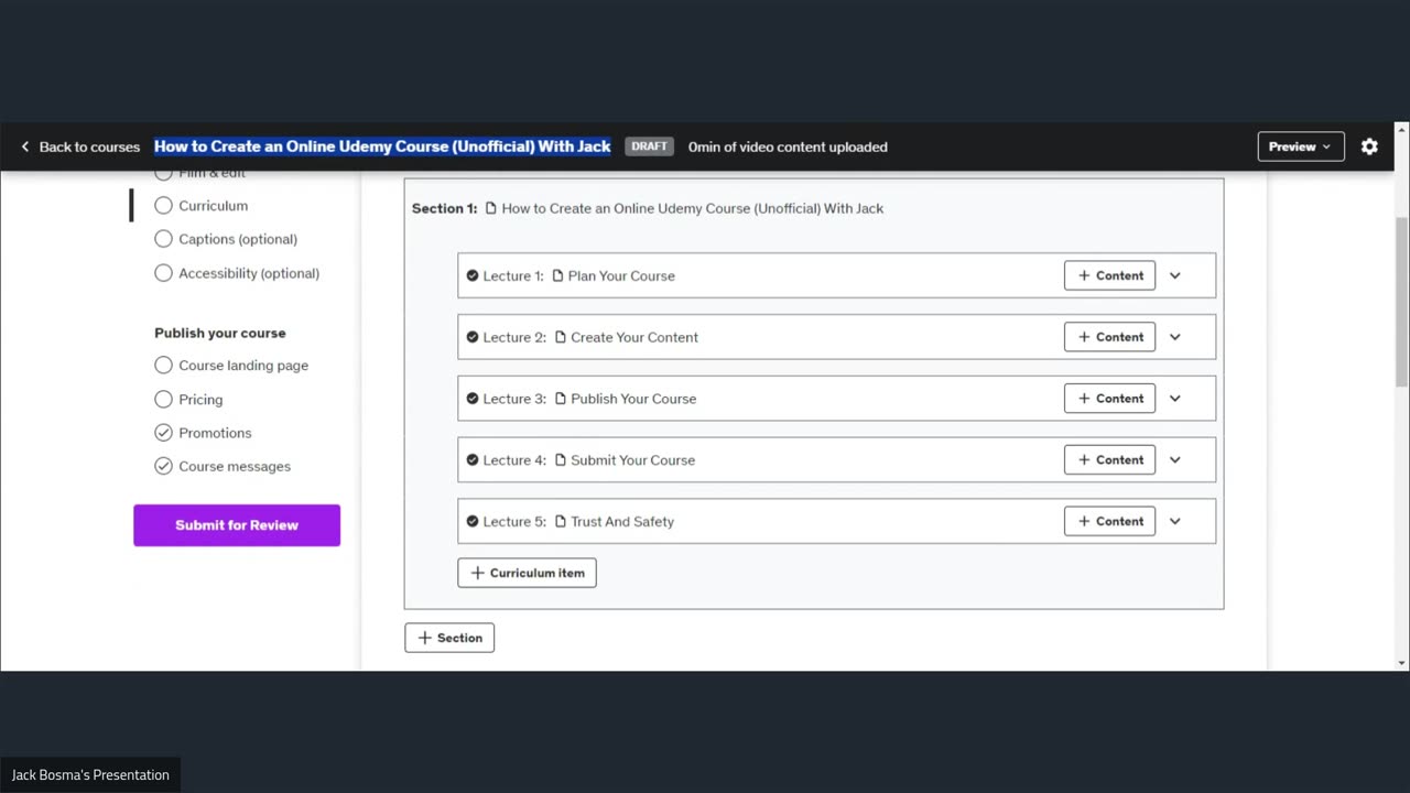 How to Create an Online Udemy Course (Unofficial) With Jack P