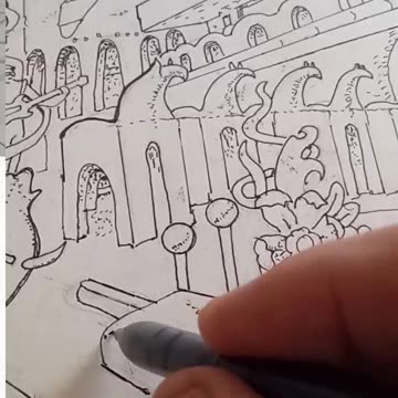 Guitar Super City Drawing