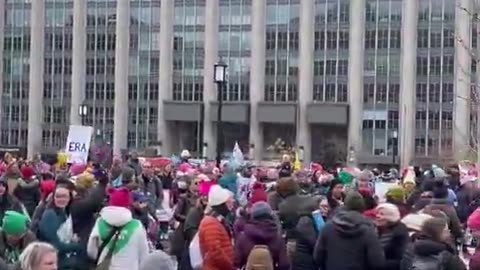 Thousands of people are marching in Washington D.C at the People’s March against Trump