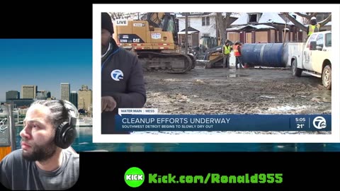 Streets of Southwest Detroit Michigan are lined with dead, frozen cars after major flooding