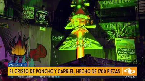 Un Cristo paisa con carriel y poncho: la sensación de la Comuna 13, en Medellín