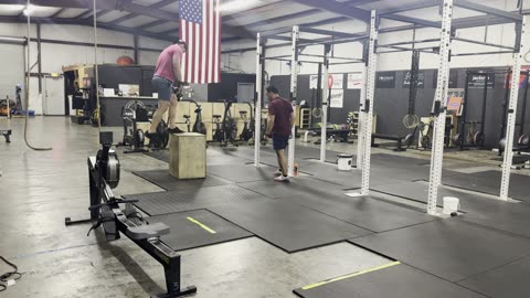 Team: AMRAP18 18 Cal Row, 12 T2B, 6 Box Jumps 30'