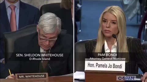 Pam Bondi Turns the Tables on Sen. Whitehouse When He Snidely Suggests She Will Weaponize the DOJ