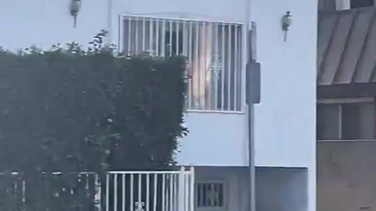 Santa Monica parking enforcement officer issues a PARKING TICKET as fires