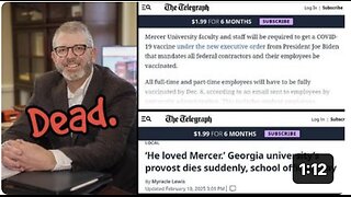 Mandated Provost drops dead. Whoops!