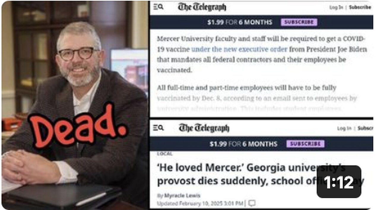 Mandated Provost drops dead. Whoops!