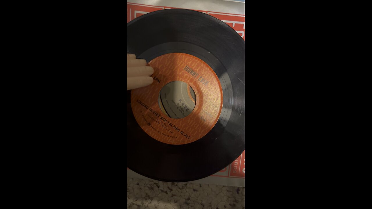 Friday 45s with SPH featuring a rare Johnny Cash single. #funny #funnyvideos #tinyhands #vinylrecord