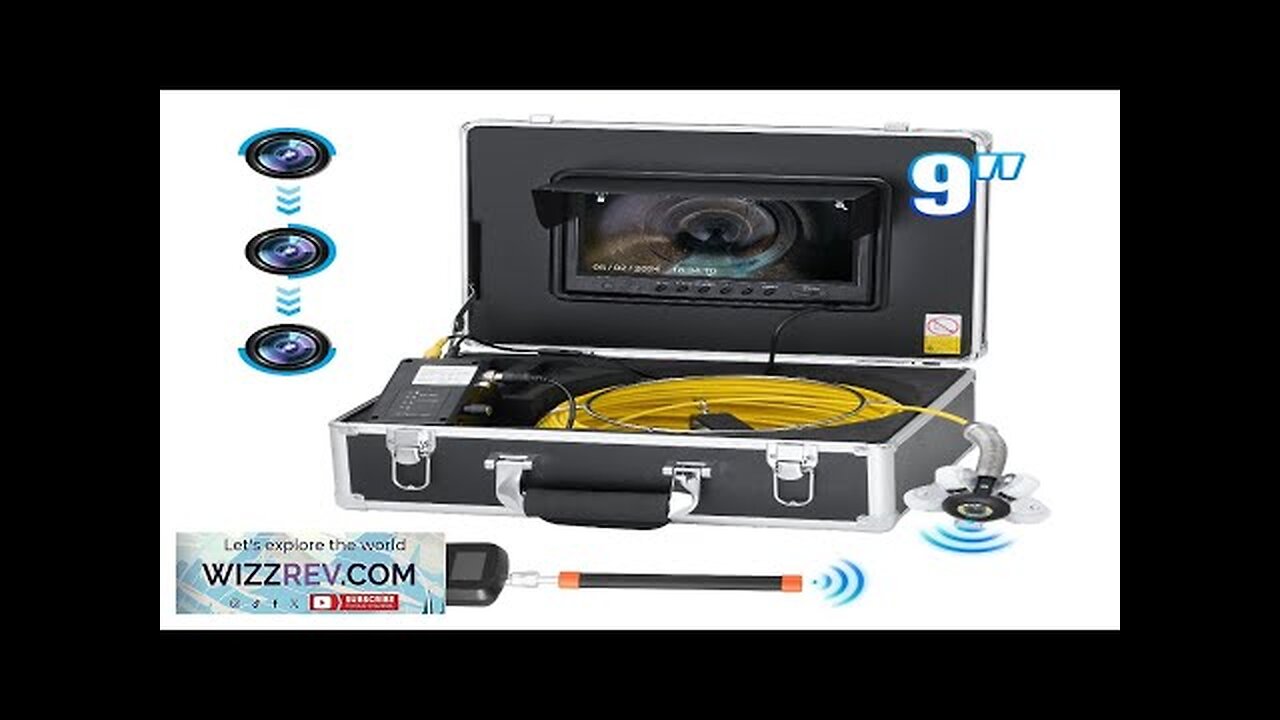 Sewer Camera 98 ft Self-Leveling Duct Camera with 512Hz Locator 36X Zoom Review