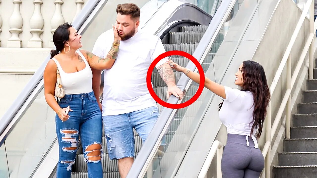 TOUCHING HANDS ON THE ESCALATOR PRANK!! 2.