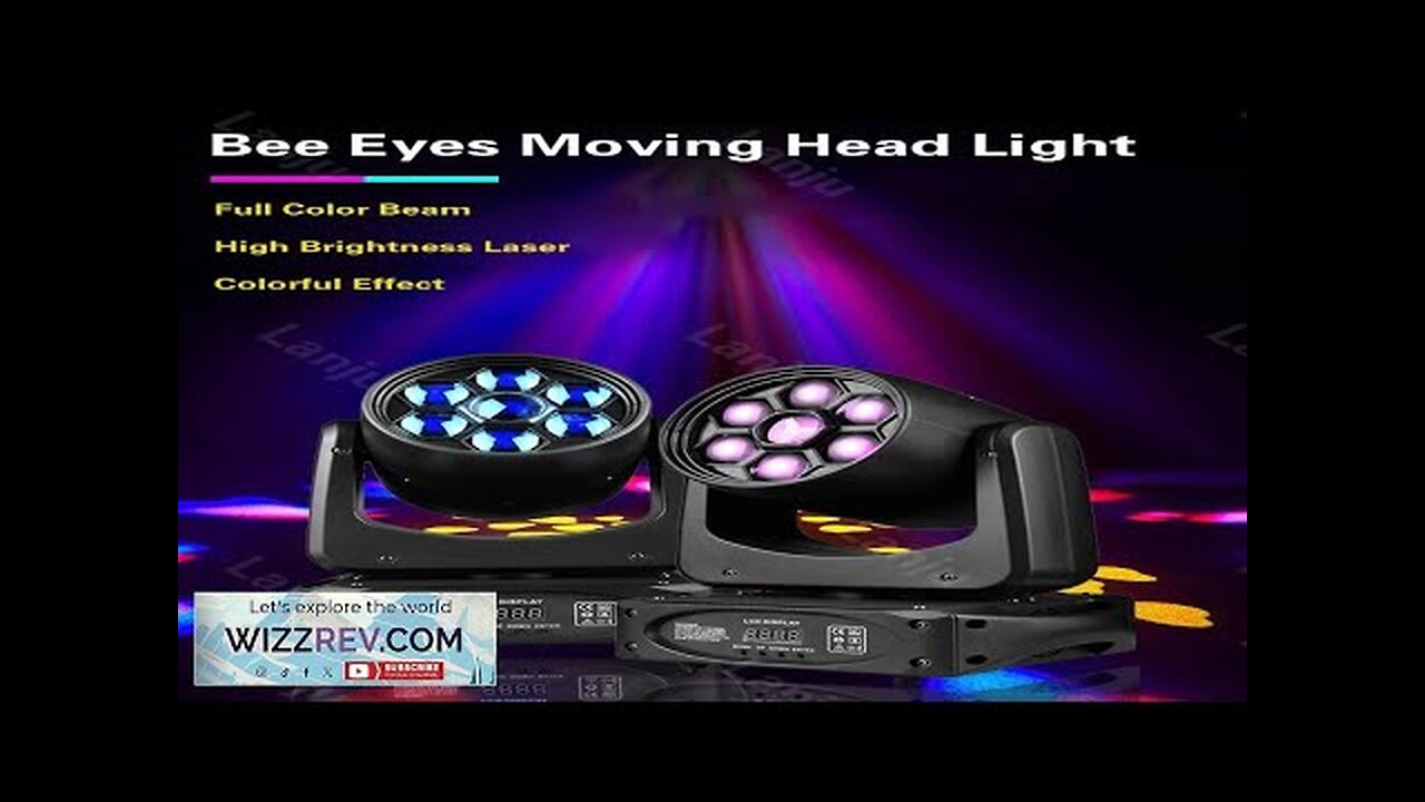 NEW 150W LED Light Strobe Bee Eye Moving Head-Light RGBW Beam Pattern Review