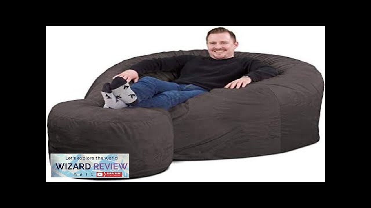 ULTIMATE SACK 5ft Bean Bag Chair & Footstool Oversize Bean Bag Chair Review