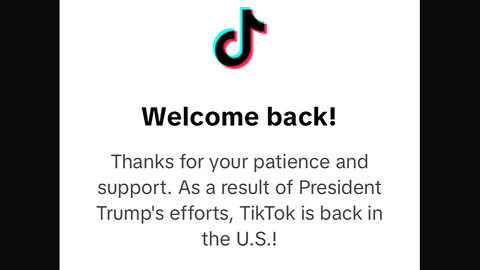 Tiktok released a statement thanking Donald Trump less than 24 hours after going dark in the US