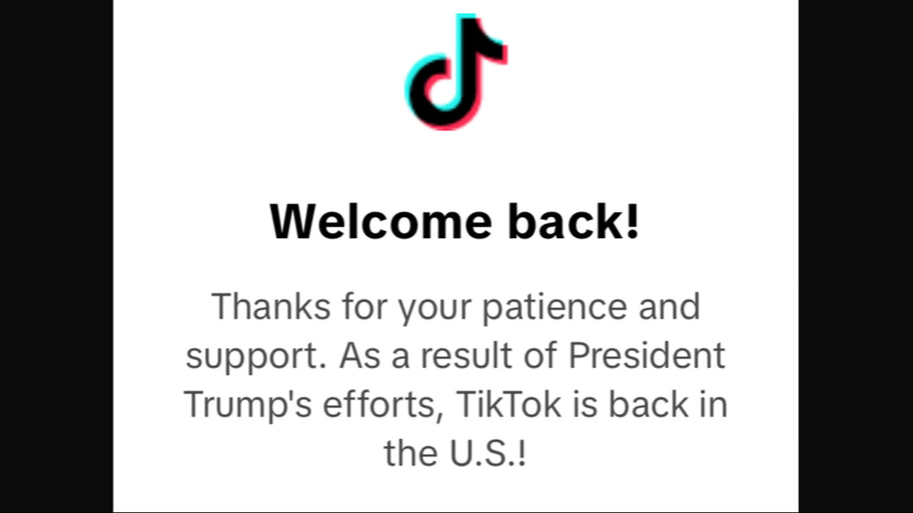 Tiktok released a statement thanking Donald Trump less than 24 hours after going dark in the US