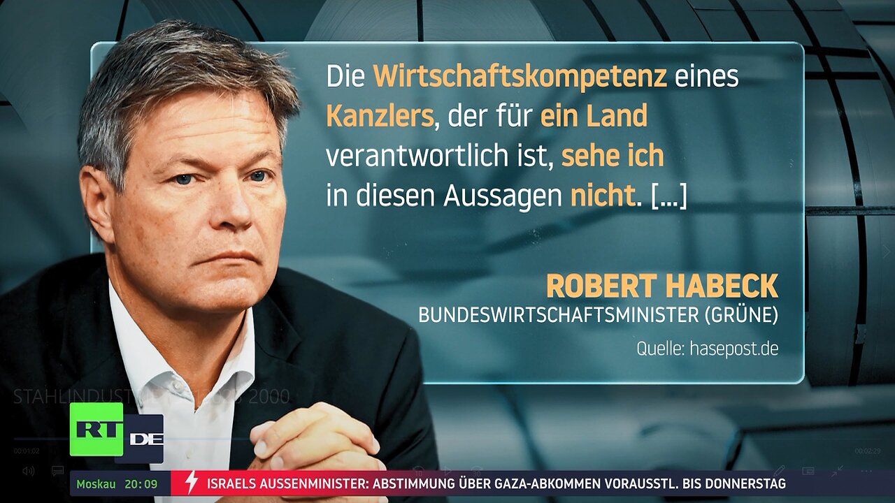 Merz kritisiert „grünen“ Stahl – Habeck stellt seine Wirtschaftskompetenz infrage