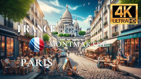 PARIS 🇫🇷 FRANCE WALKTHROUGH, MONTMARTRE (4K ULTRA HD)