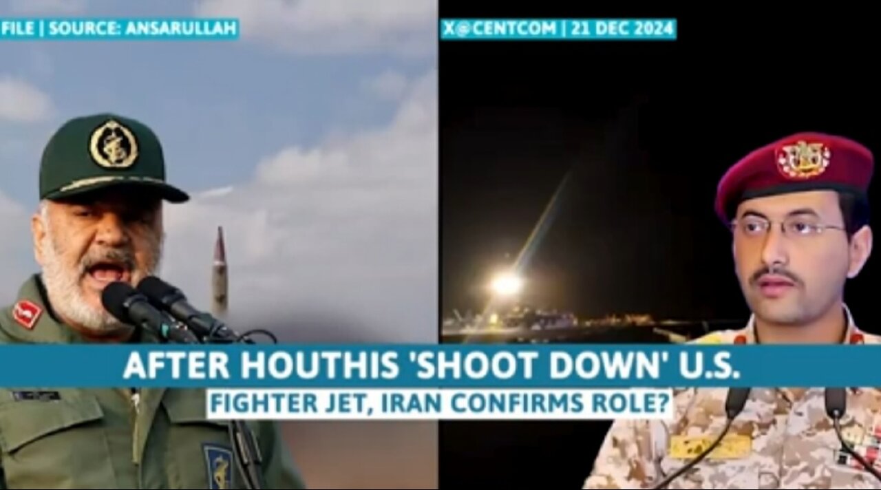 After Houthis 'Shoot Down' US Fighter Jet, Iran Drops Huge Hint- IRGC Force