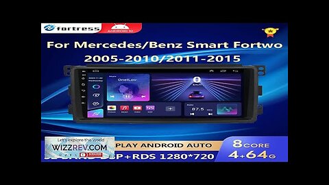 Carplay Android System Car DVD Multimedia Player For Mercedes/Benz Smart Fortwo 2011 Review