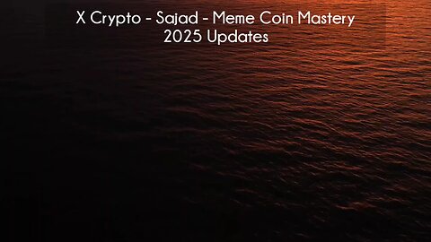 (courseslibrary.com)X Crypto - Sajad - Meme Coin Mastery 2025 Updates Course download